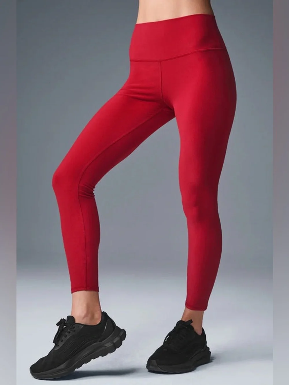 NWT ALO Alosoft High-Waist 7/8 Highlight Leggings, Size M, in Bold Red
